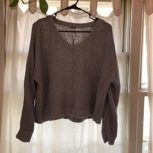 Free people crop sweater. Grey. Like new